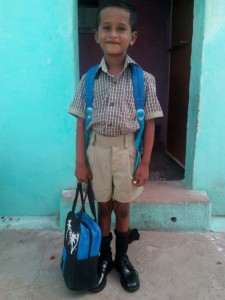 Første skoledag for Prakasj